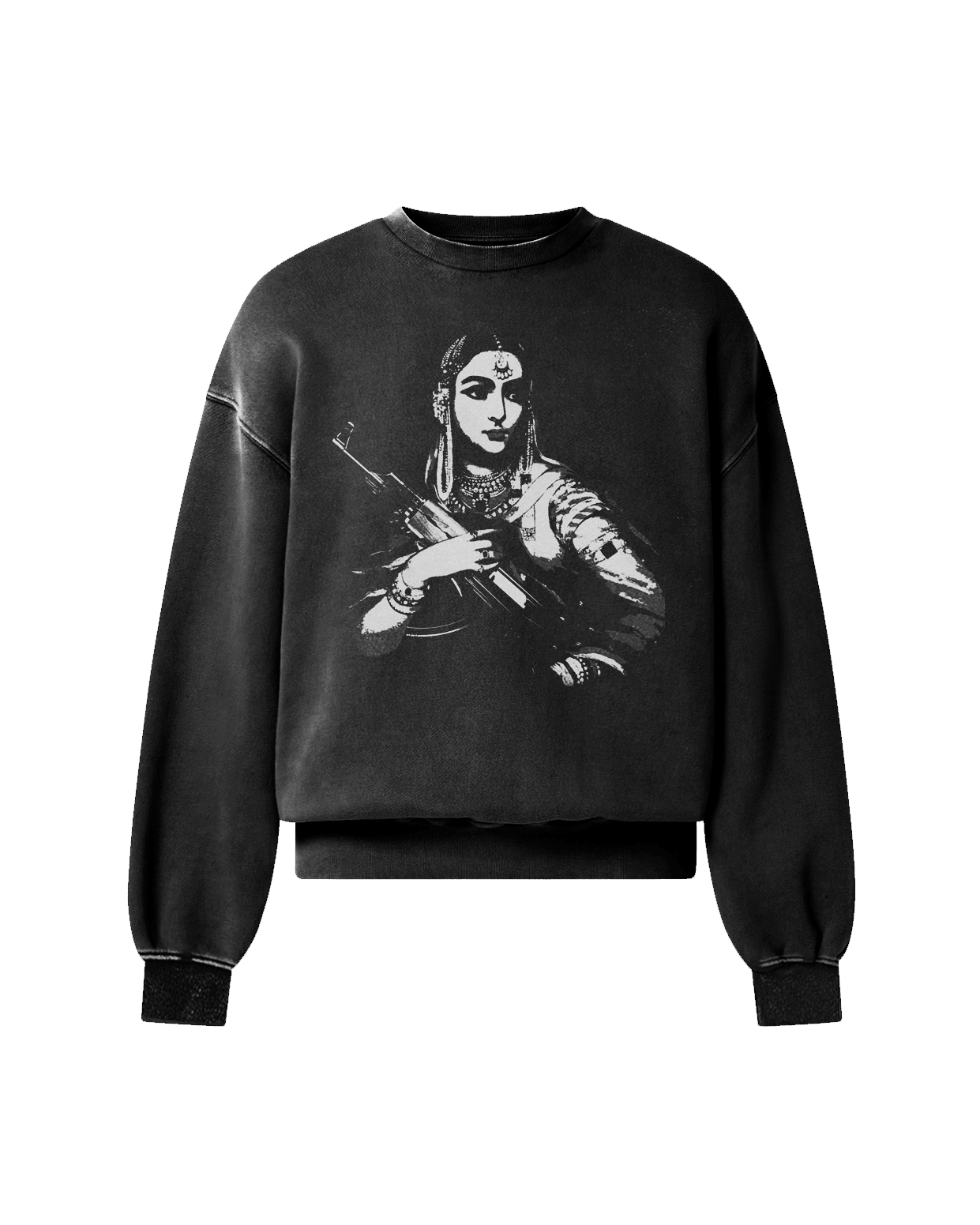 GANGSTER QUEEN OVERSIZED FADED SWEATSHIRT - Drip by Rage