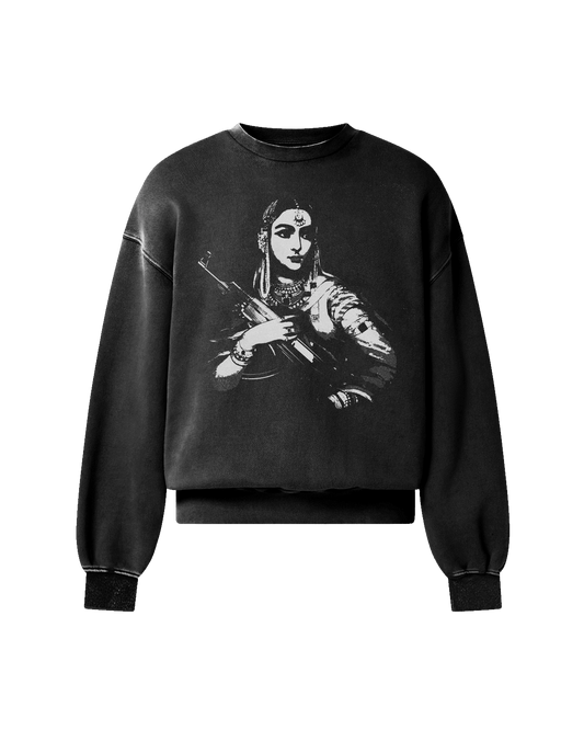 GANGSTER QUEEN OVERSIZED FADED SWEATSHIRT - Drip by Rage