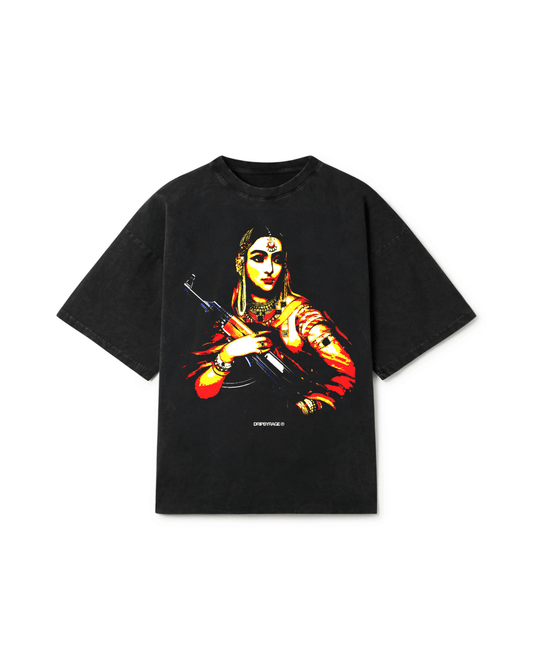 GANGSTER QUEEN OVERSIZED FADED T-SHIRT - Drip by Rage