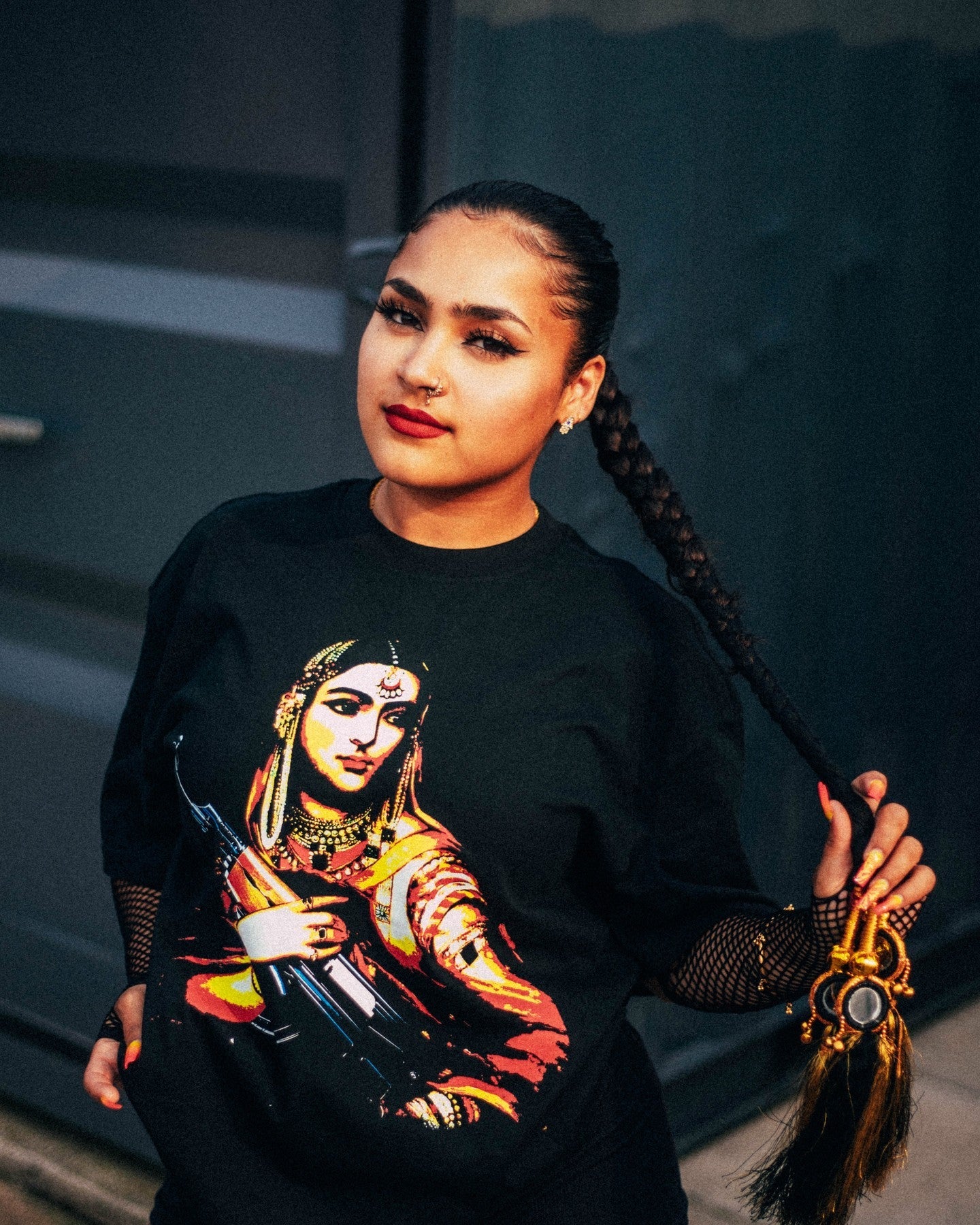 GANGSTER QUEEN OVERSIZED FADED T-SHIRT - Drip by Rage