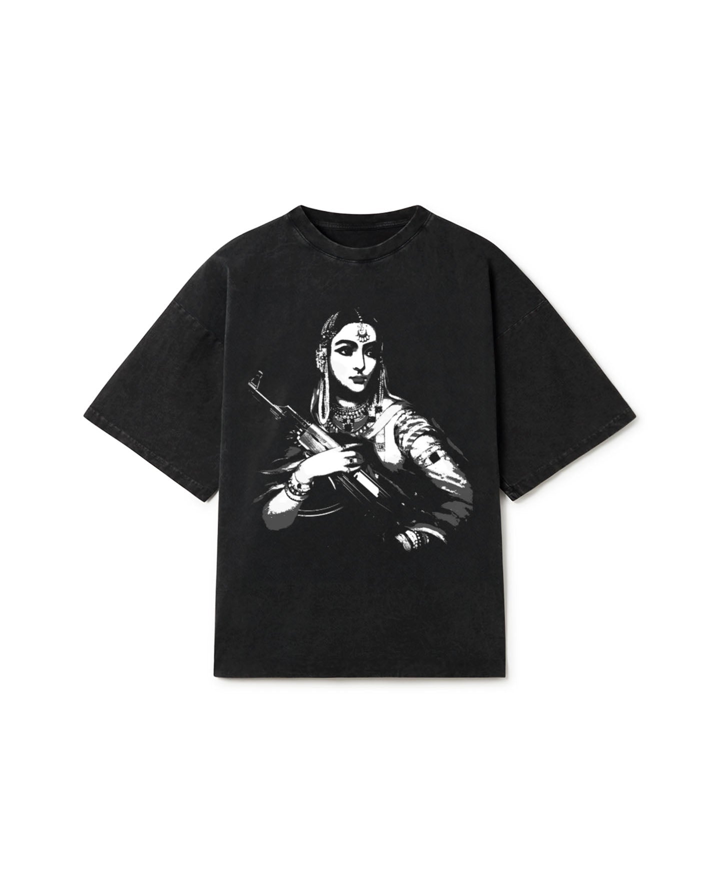 GANGSTER QUEEN OVERSIZED FADED T-SHIRT - Drip by Rage