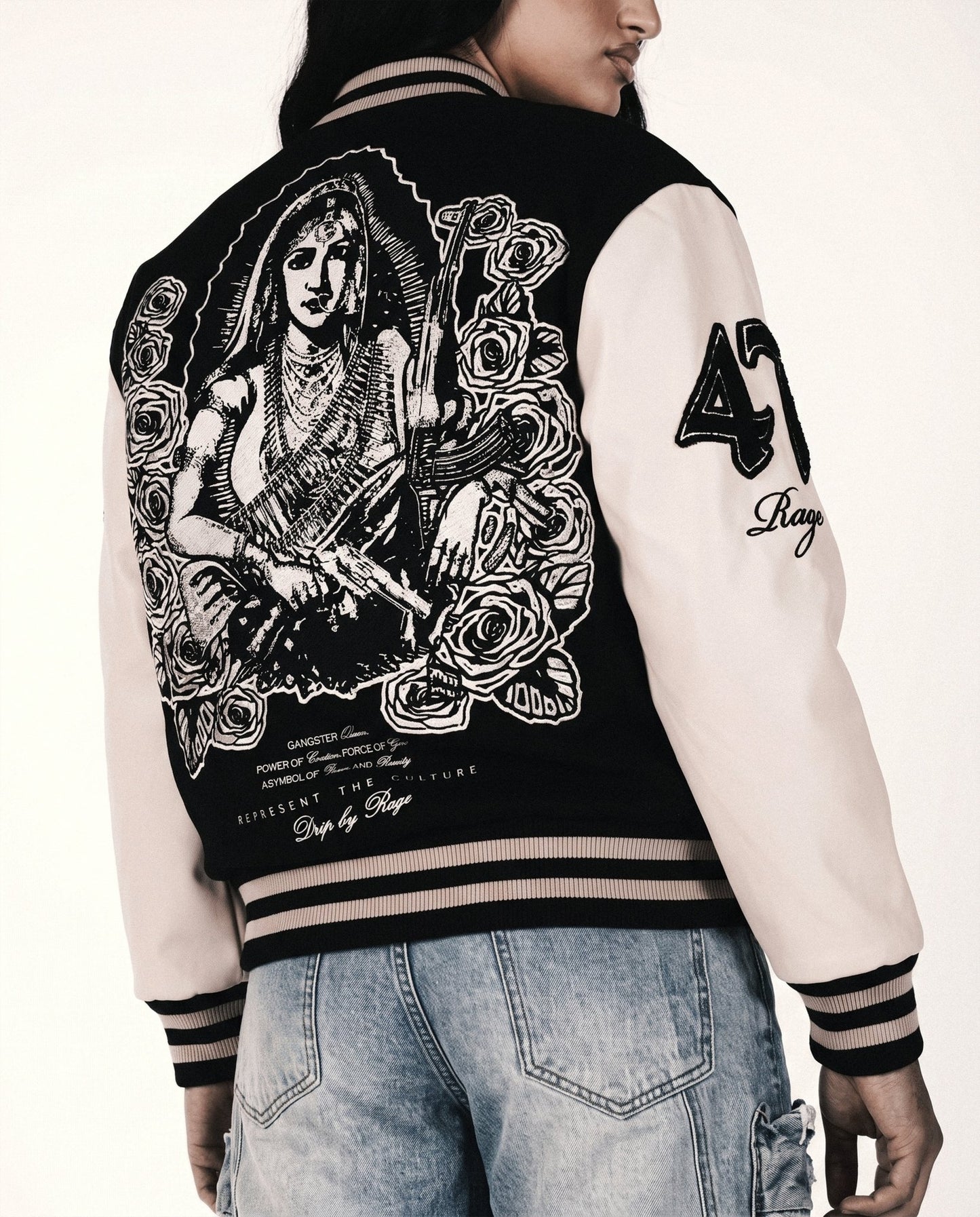 GANGSTER QUEEN VARSITY JACKET - Drip by Rage