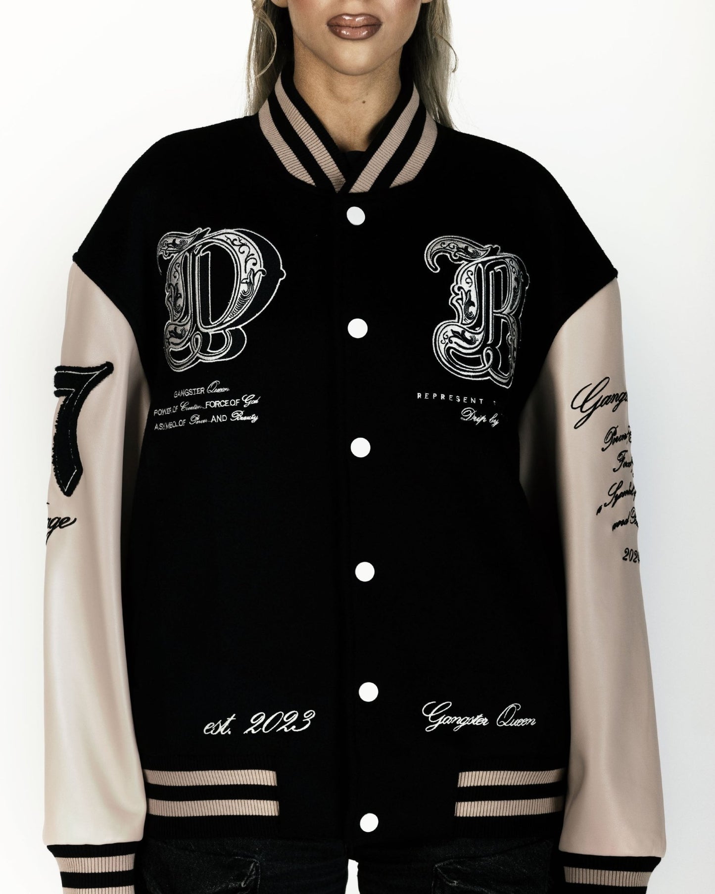 GANGSTER QUEEN VARSITY JACKET - Drip by Rage
