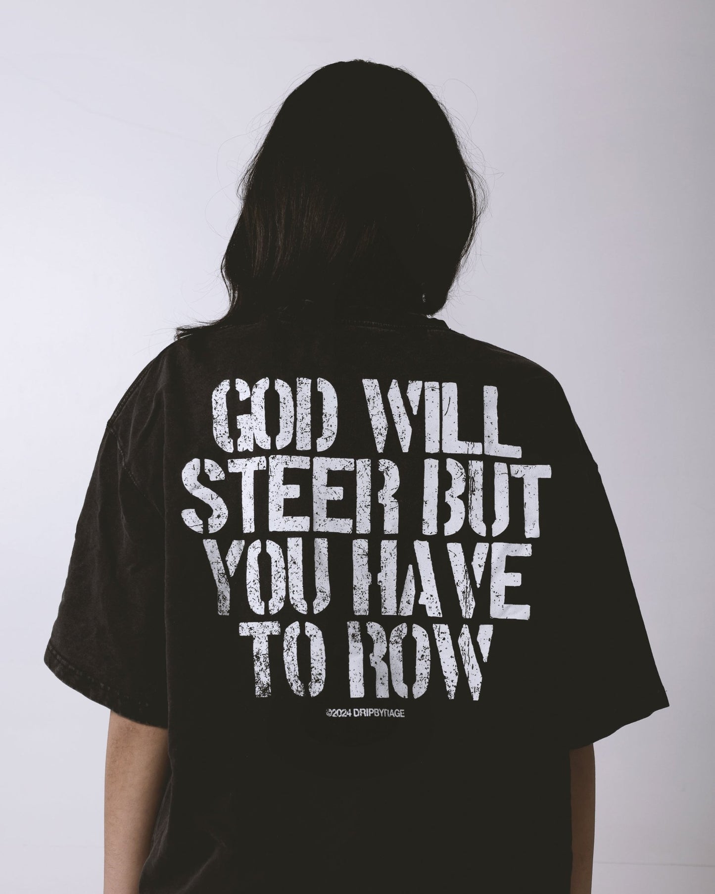 GOD WILL STEER OVERSIZED FADED T-SHIRT - Drip by Rage