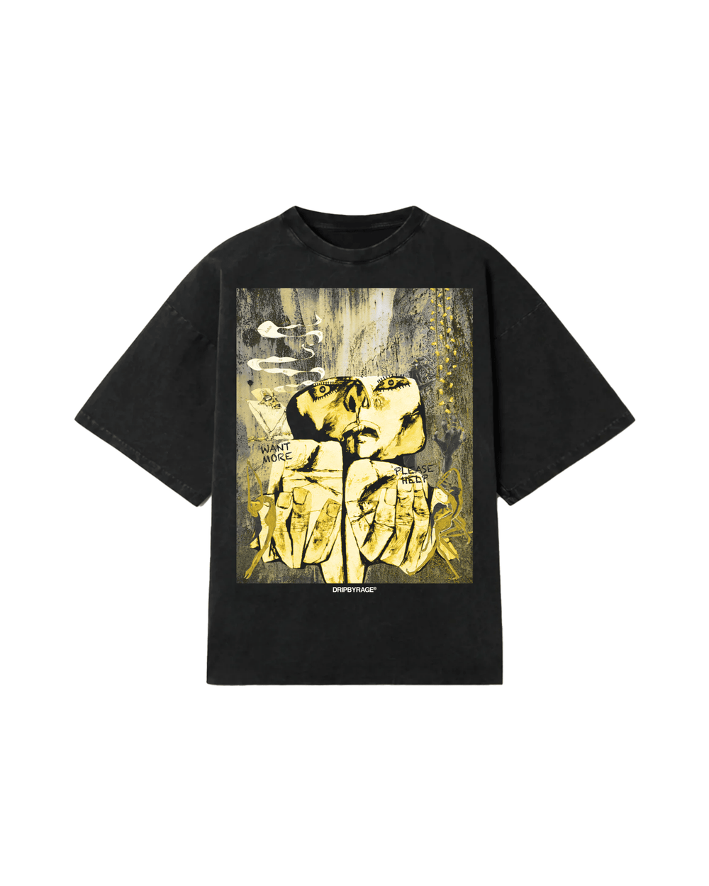 GREED FADED T-SHIRT - Drip by Rage