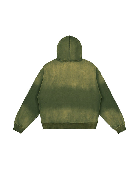 HERITAGE SUN FADED HOODIE GREEN - Drip by Rage