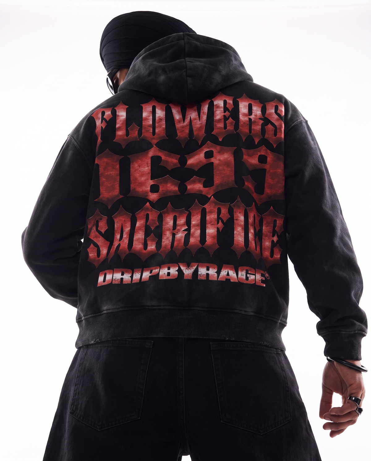 FLOWERS 1699 FADED ZIP-UP HOODIE