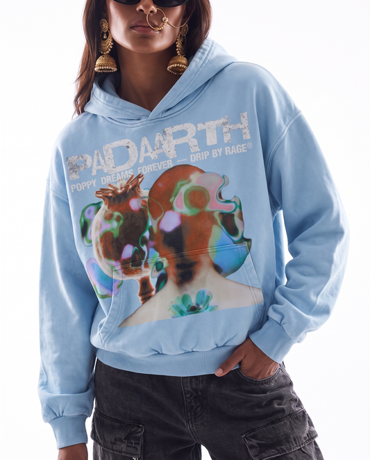 POPPY DREAMS BOXY WASHED HOODIE