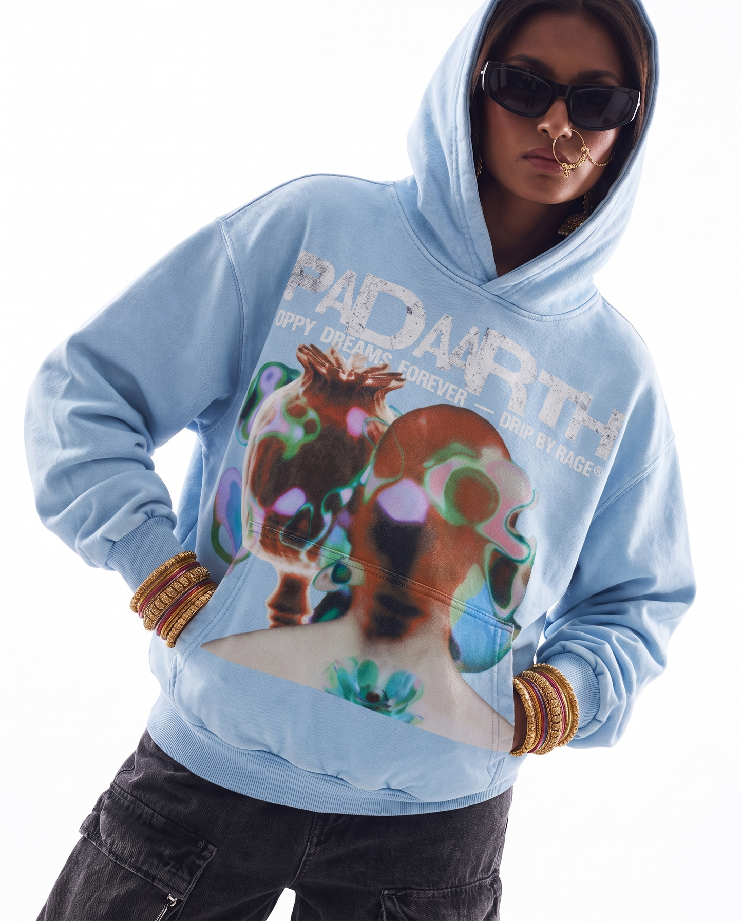 POPPY DREAMS BOXY WASHED HOODIE