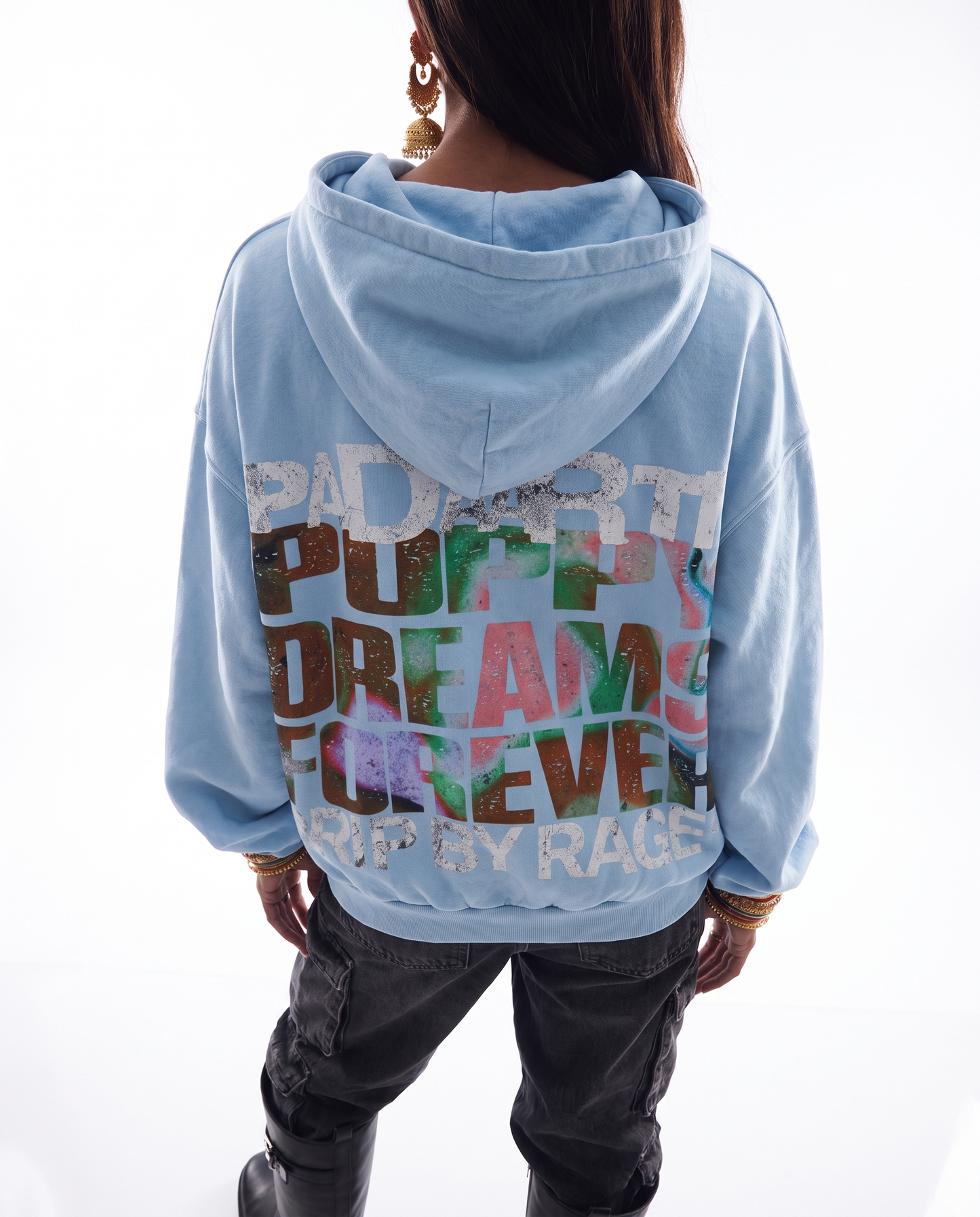 POPPY DREAMS BOXY WASHED HOODIE