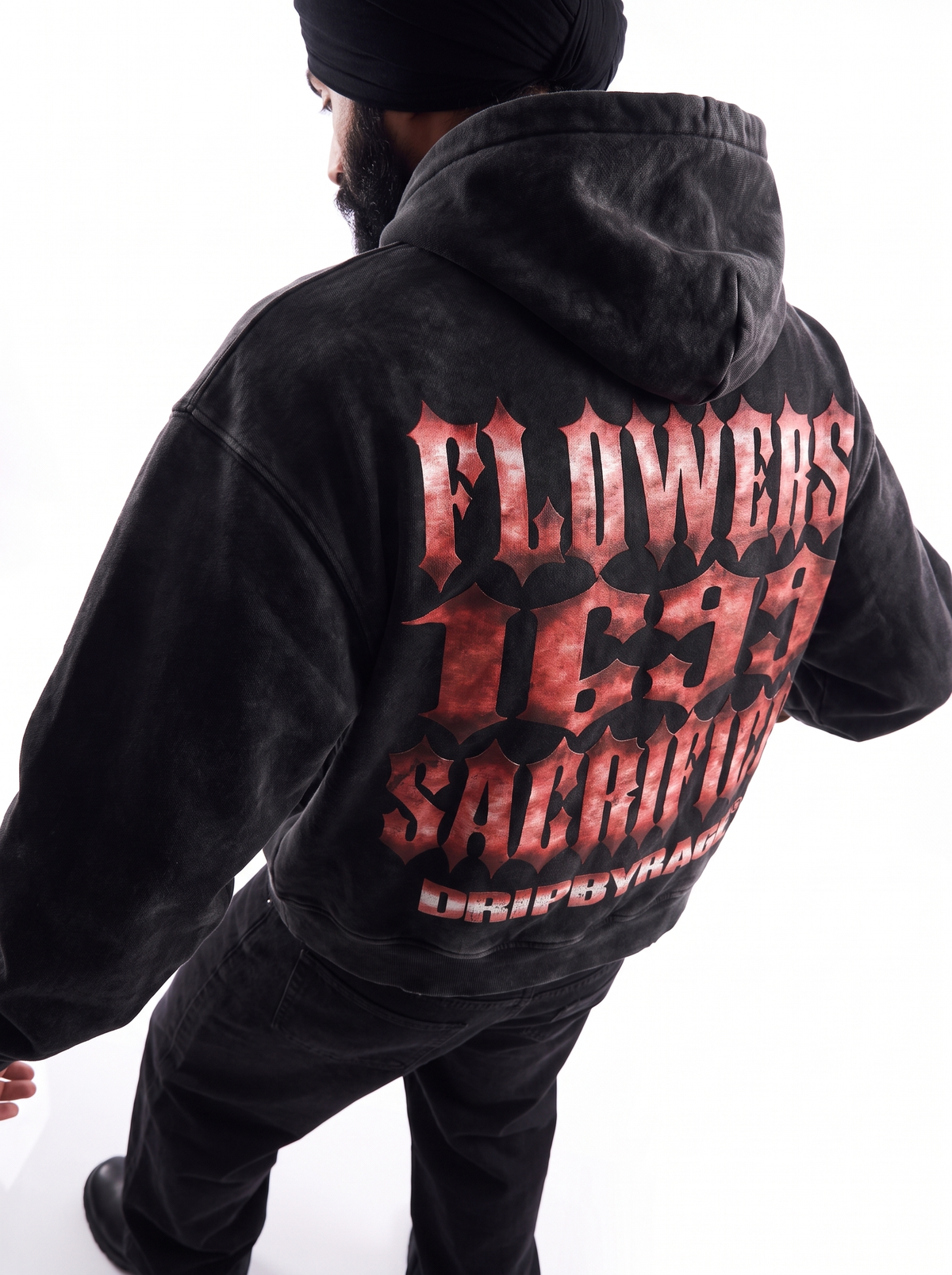 FLOWER 1699 FADED ZIP-UP HOODIE