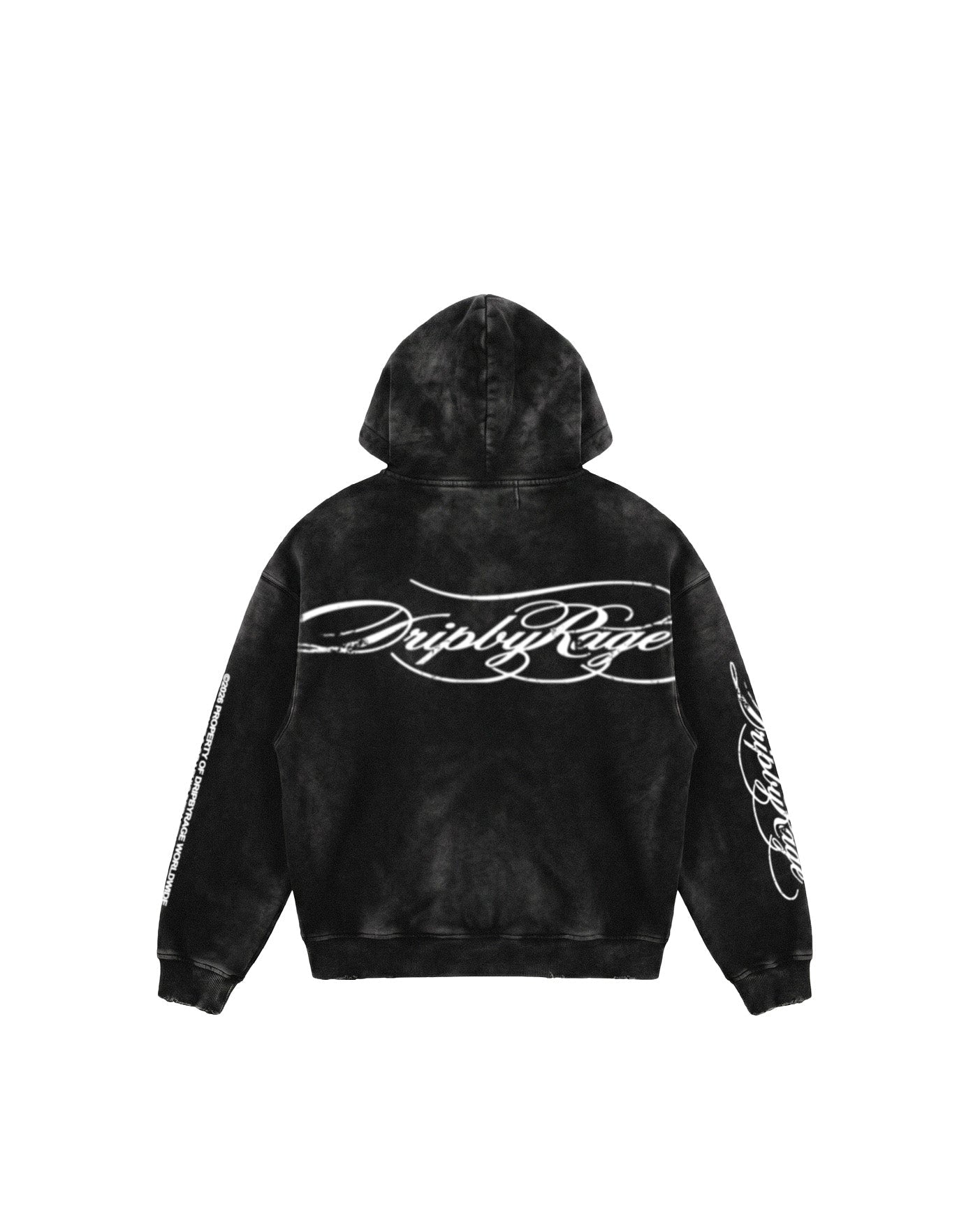 HUSAN OVERSIZED FADED ZIP-UP HOODIE - Drip by Rage