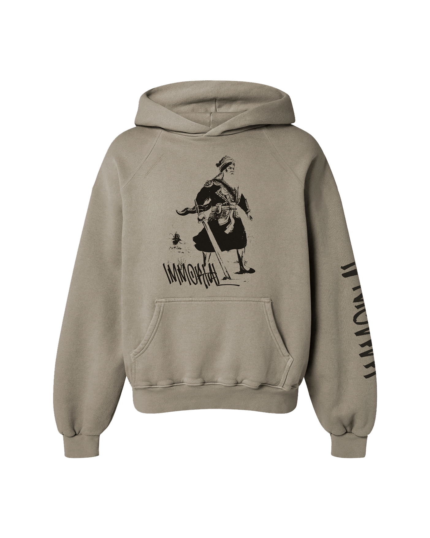 IMMORTAL OVERSIZED FLEECE HOODIE CAMEL - Drip by Rage