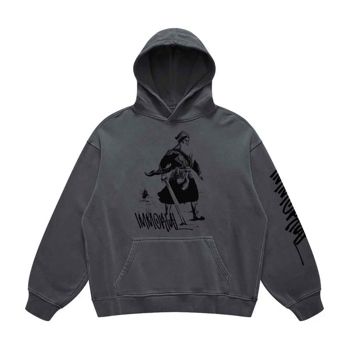 IMMORTAL OVERSIZED HOODIE FADED GREY - Drip by Rage
