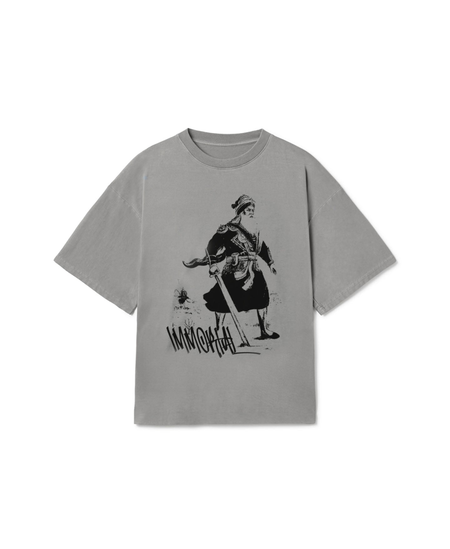 IMMORTAL OVERSIZED T-SHIRT FADED GREY - Drip by Rage