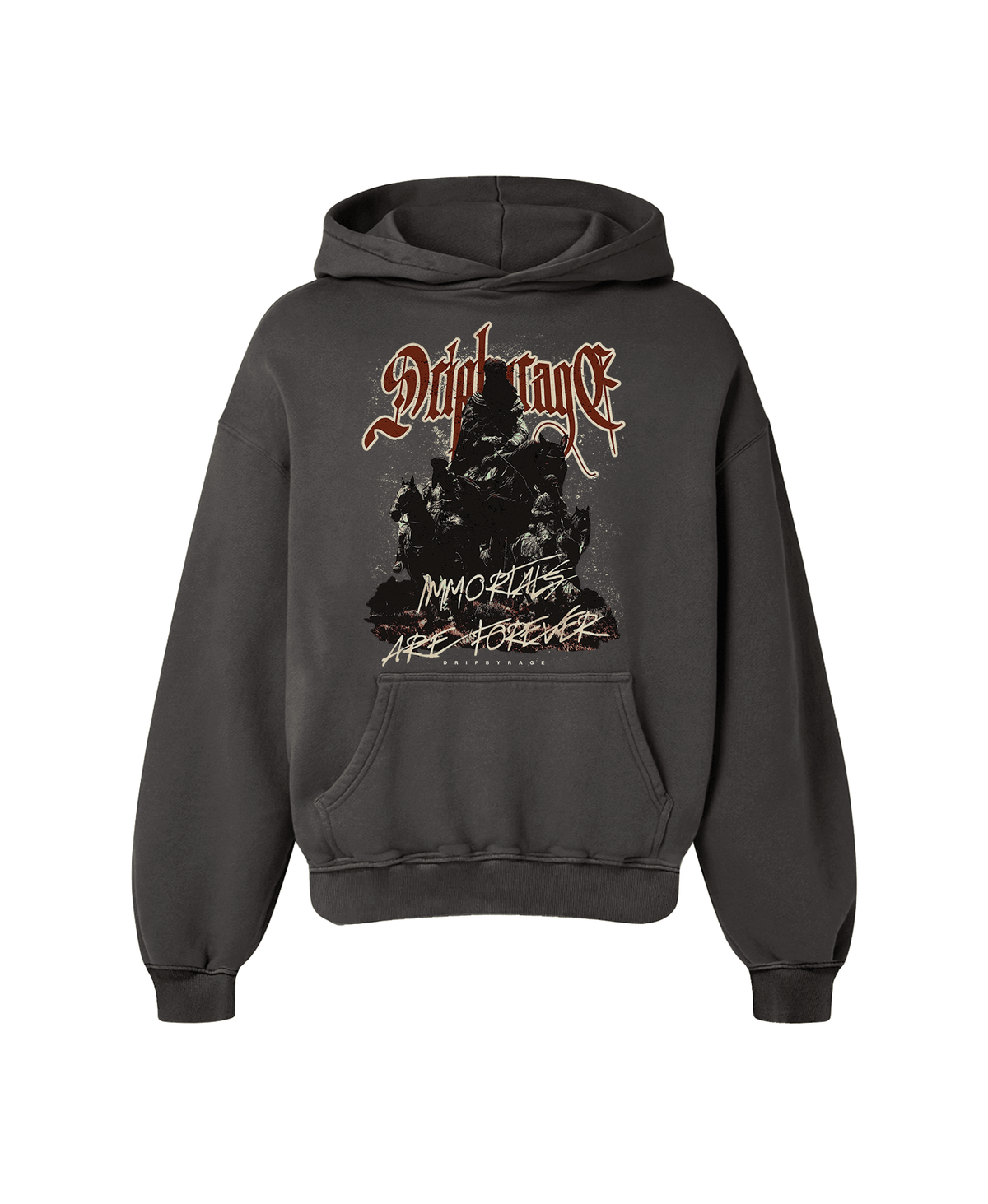 IMMORTALS FOREVER OVERSIZED FADED HOODIE - Drip by Rage