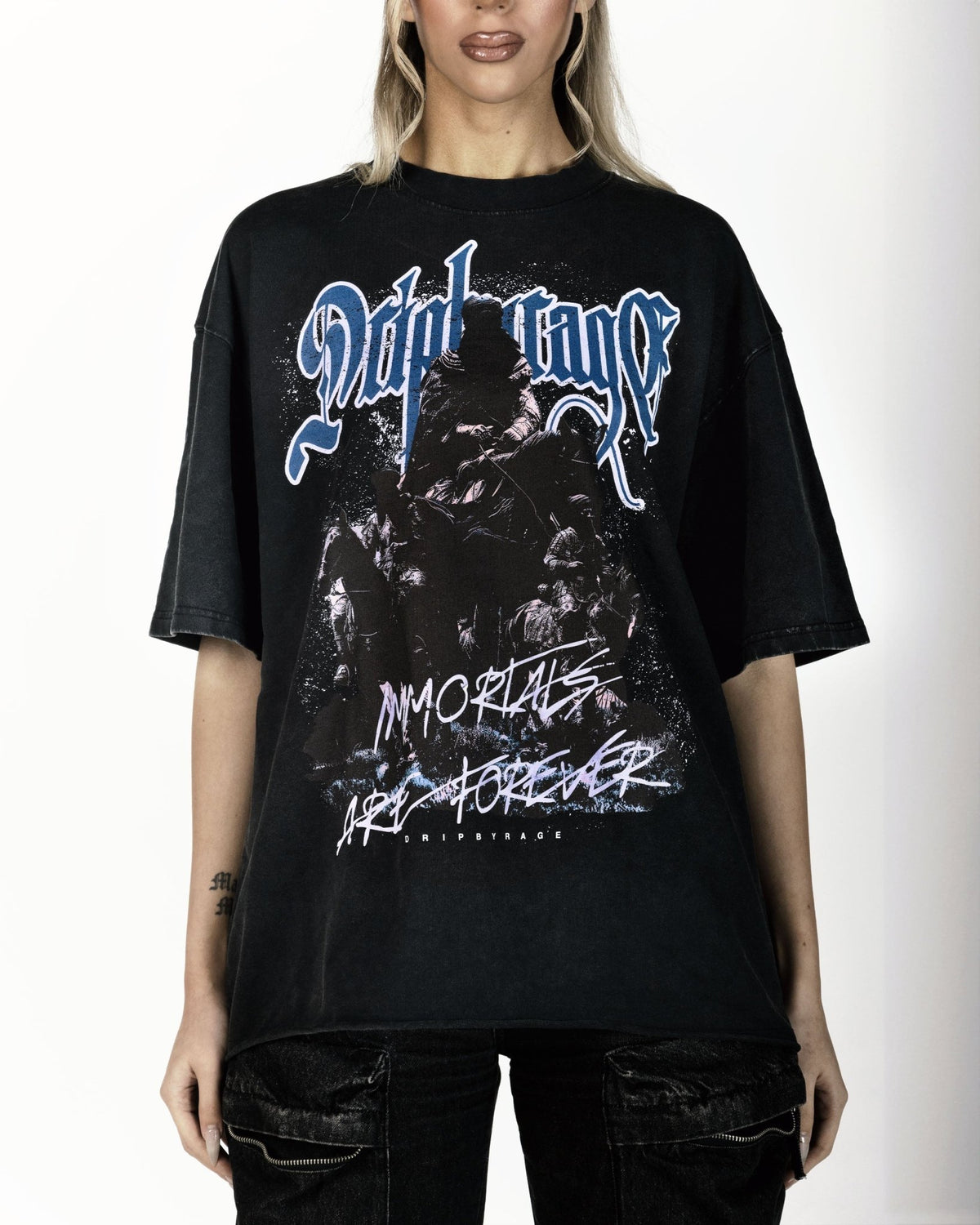 IMMORTALS FOREVER OVERSIZED FADED T-SHIRT - Drip by Rage