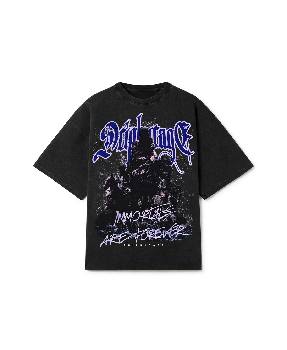 IMMORTALS FOREVER OVERSIZED FADED T-SHIRT - Drip by Rage