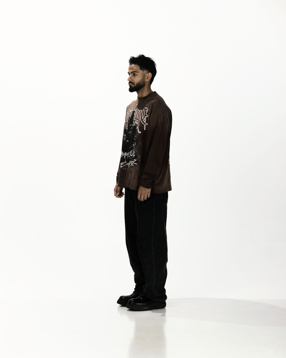 IMMORTALS FOREVER OVERSIZED LONG SLEEVE BROWN - Drip by Rage