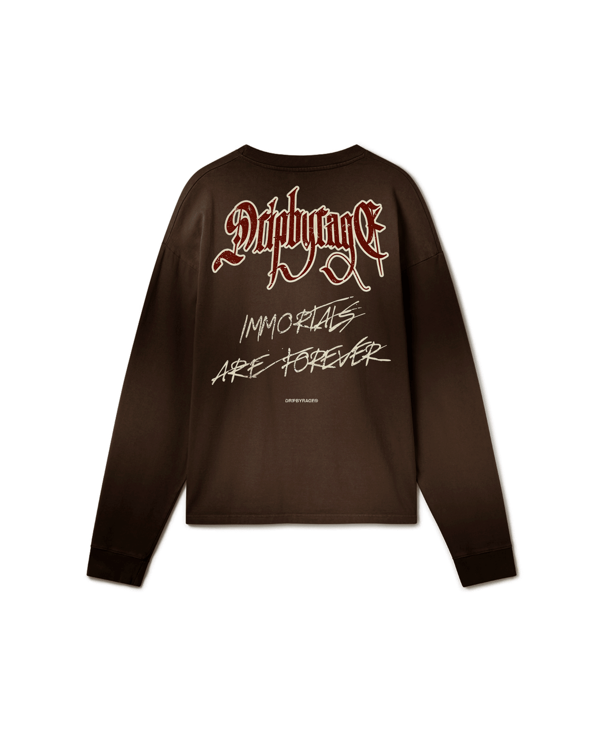 IMMORTALS FOREVER OVERSIZED LONG SLEEVE BROWN - Drip by Rage