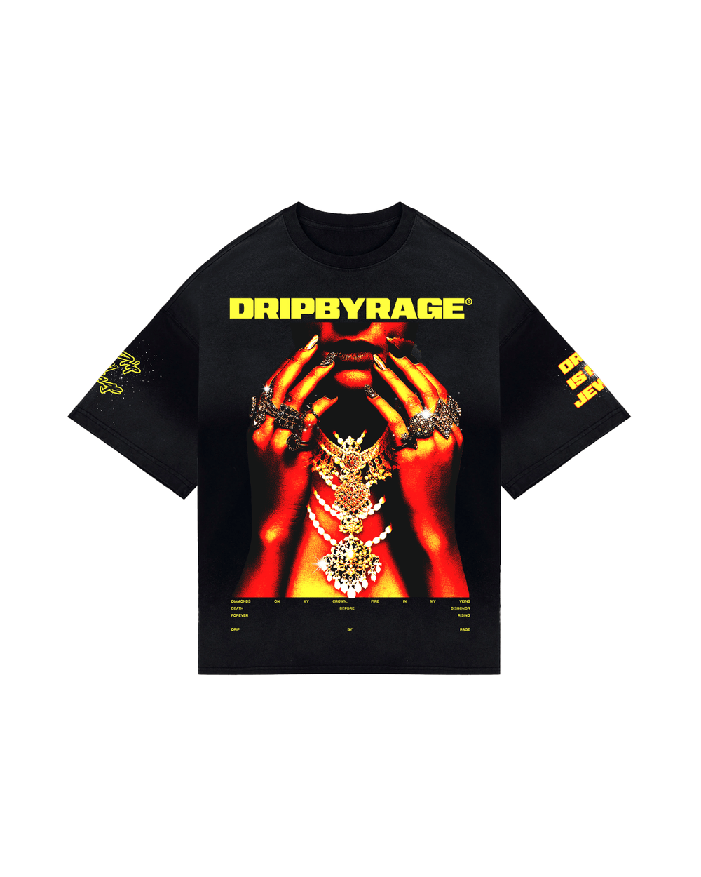 JEWEL DYED TEE - Drip by Rage