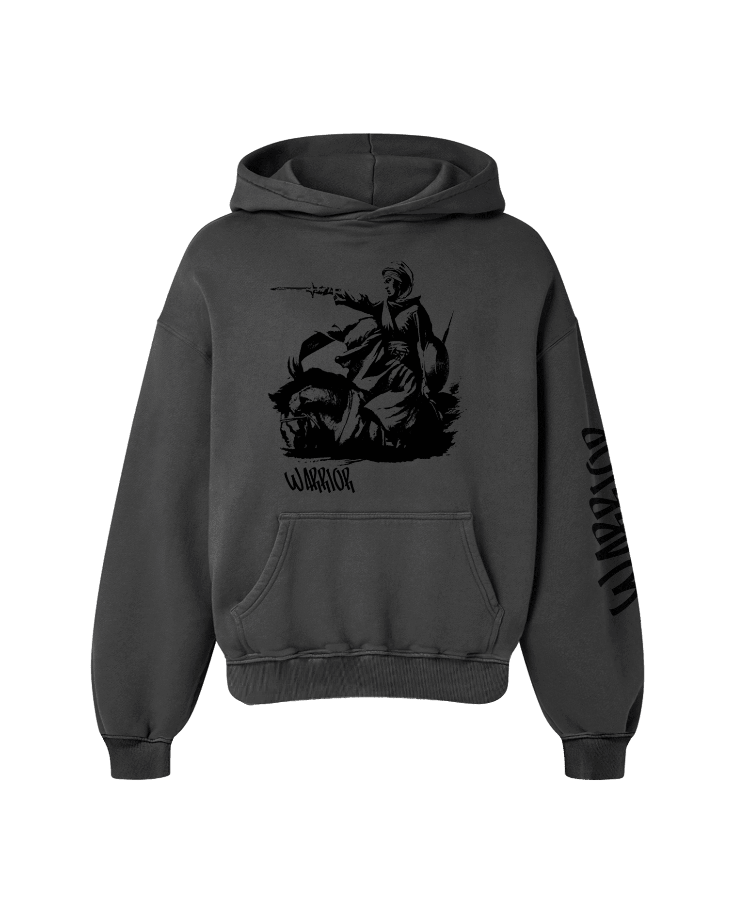 KAUR WARRIOR OVERSIZED FADED HOODIE GREY - Drip by Rage