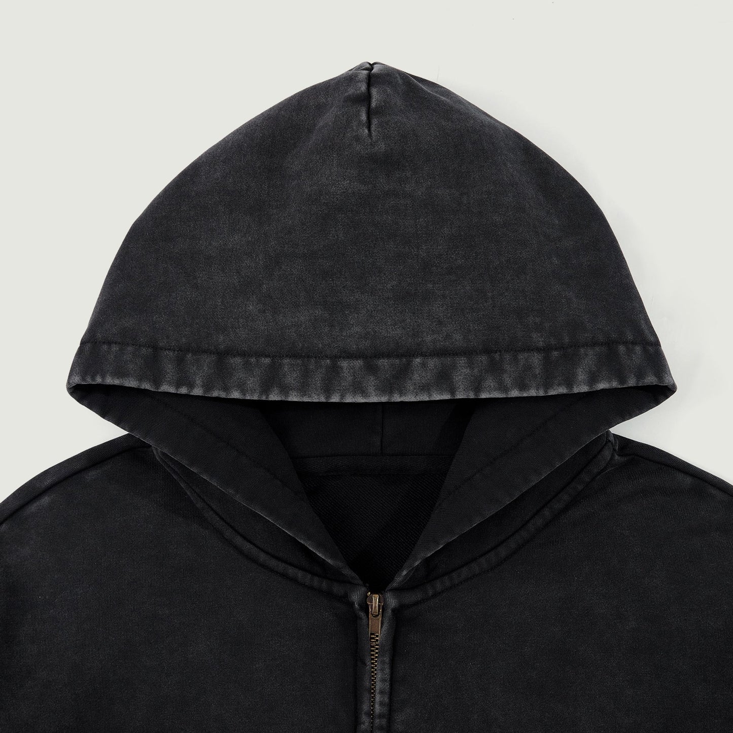 KING PIN ZIP-UP FADED HOODIE - Drip by Rage