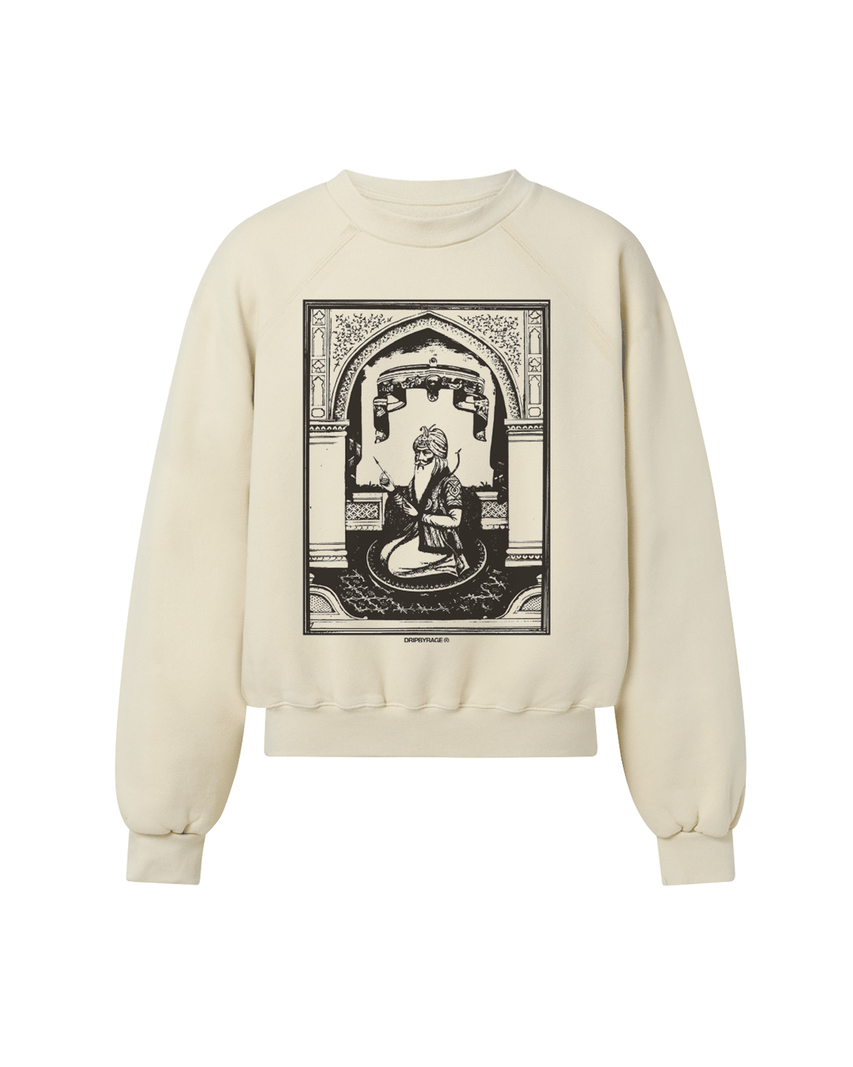 KING'S HEART OVERSIZED FLEECE SWEATSHIRT APRICOT - Drip by Rage