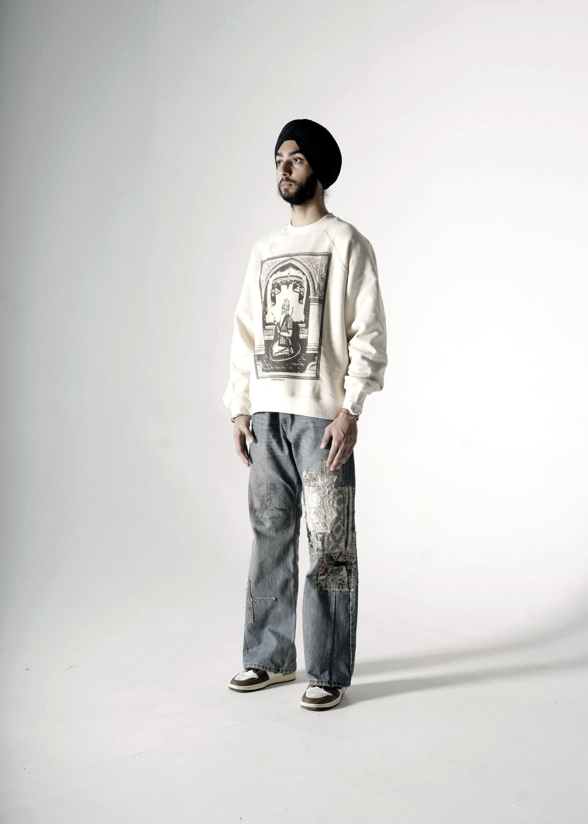 KING'S HEART OVERSIZED FLEECE SWEATSHIRT APRICOT - Drip by Rage