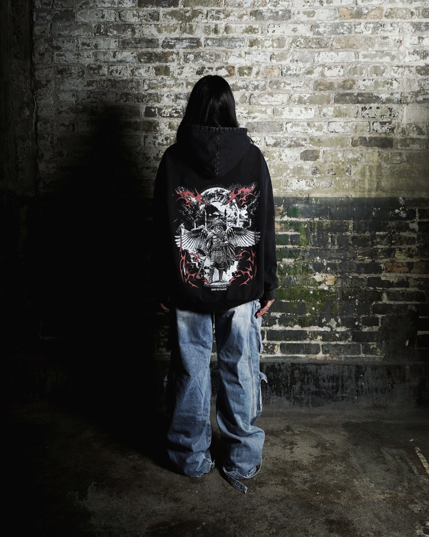 LIBERATION OVERSIZED FADED HOODIE - Drip by Rage