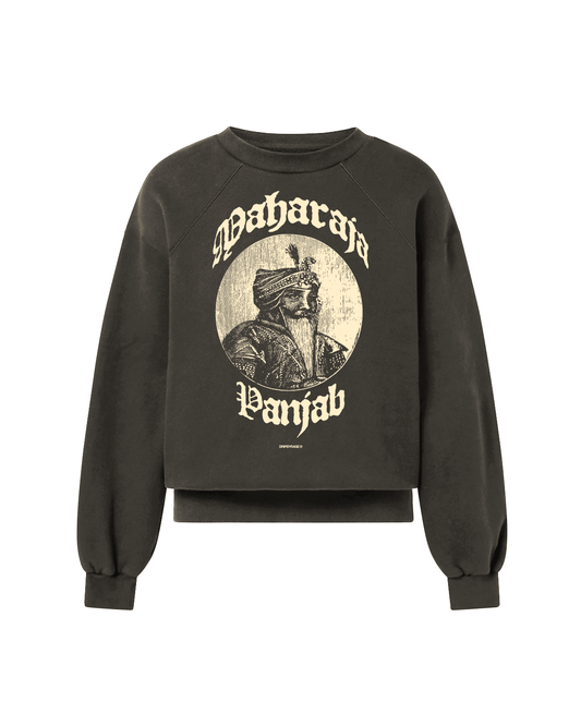 LION OF PANJAB FLEECE SWEATSHIRT CHARCOAL GREY - Drip by Rage