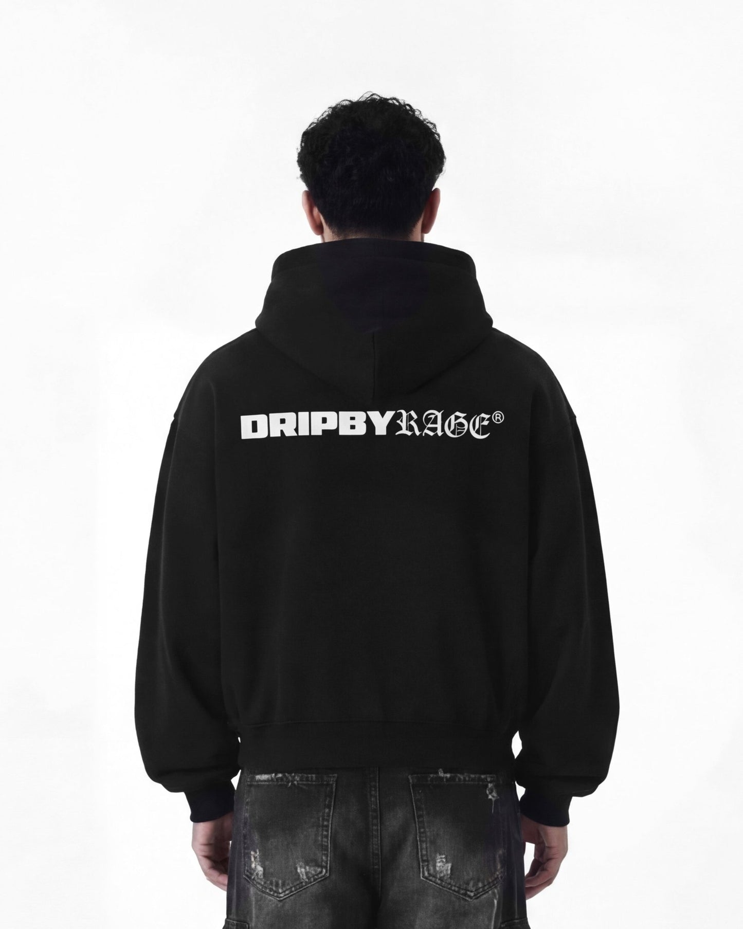 LOVE BIRDS BOXY FLEECE HOODIE - Drip by Rage