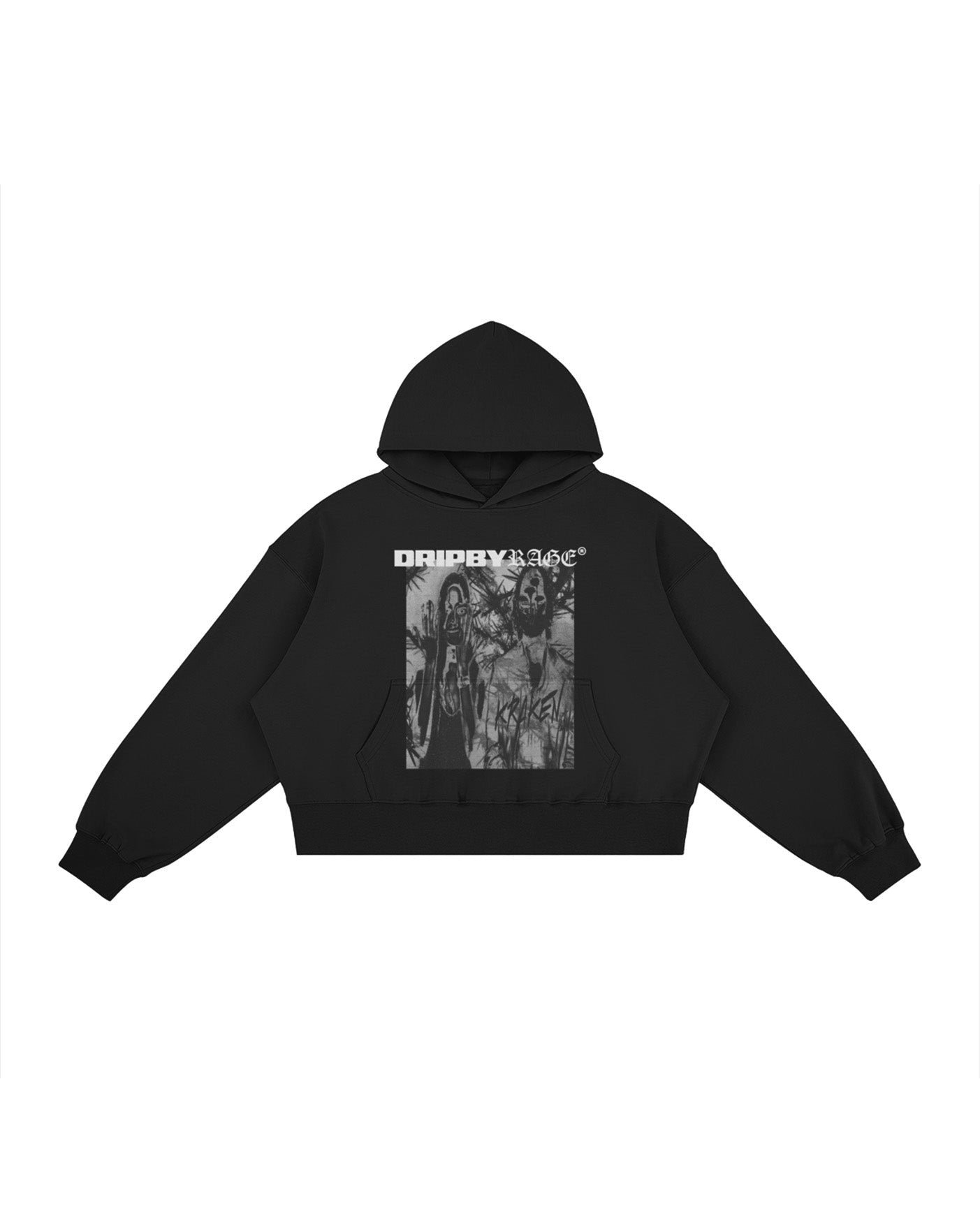 LOVE BIRDS BOXY FLEECE HOODIE - Drip by Rage