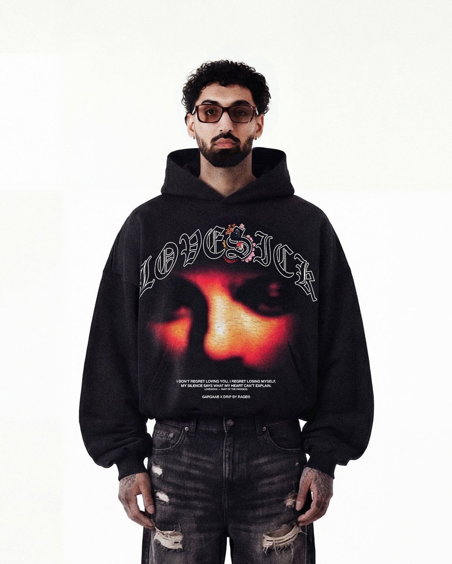 LOVESICK BOXY HOODIE - Drip by Rage