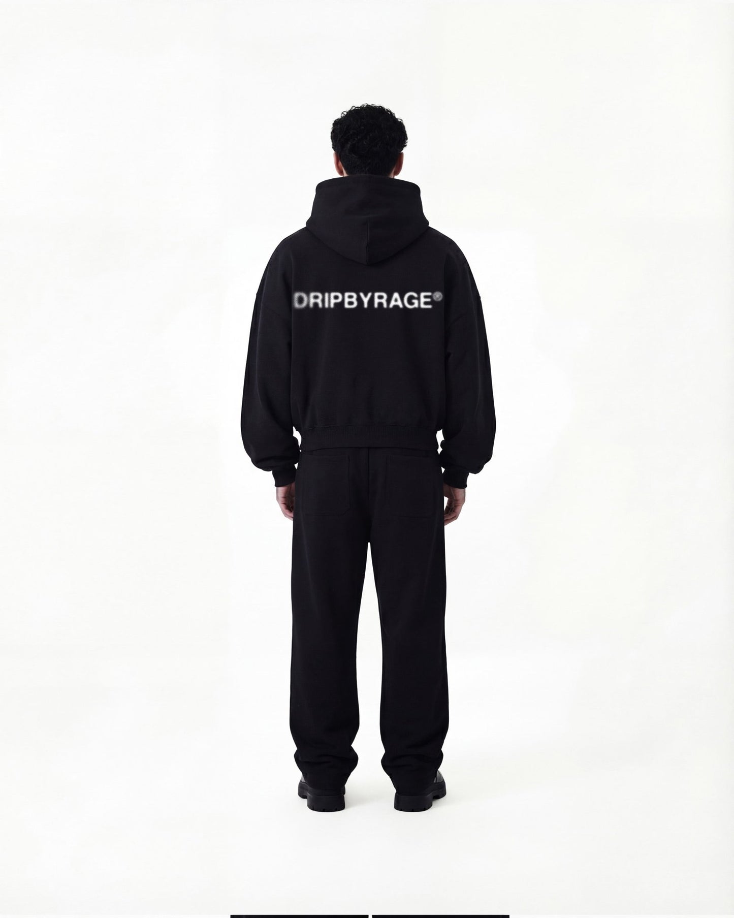 MADNESS BOXY FLEECE HOODIE BLACK - Drip by Rage