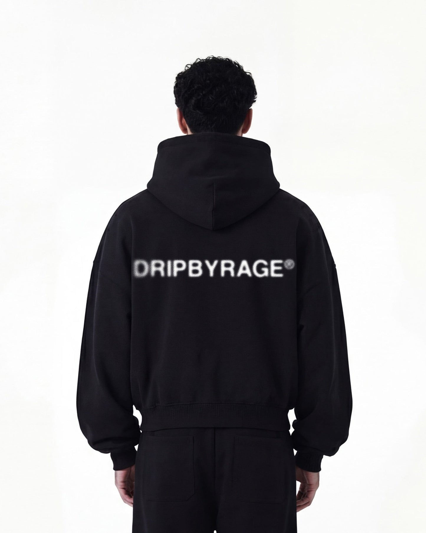 MADNESS BOXY FLEECE HOODIE BLACK - Drip by Rage