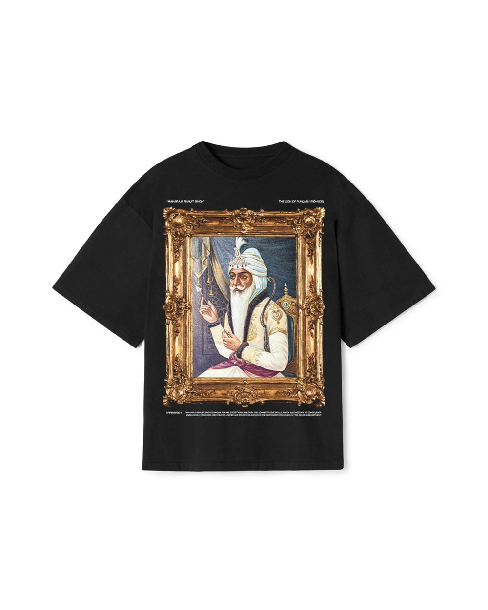 MAHARAJA RANJIT SINGH T-SHIRT BLACK - Drip by Rage