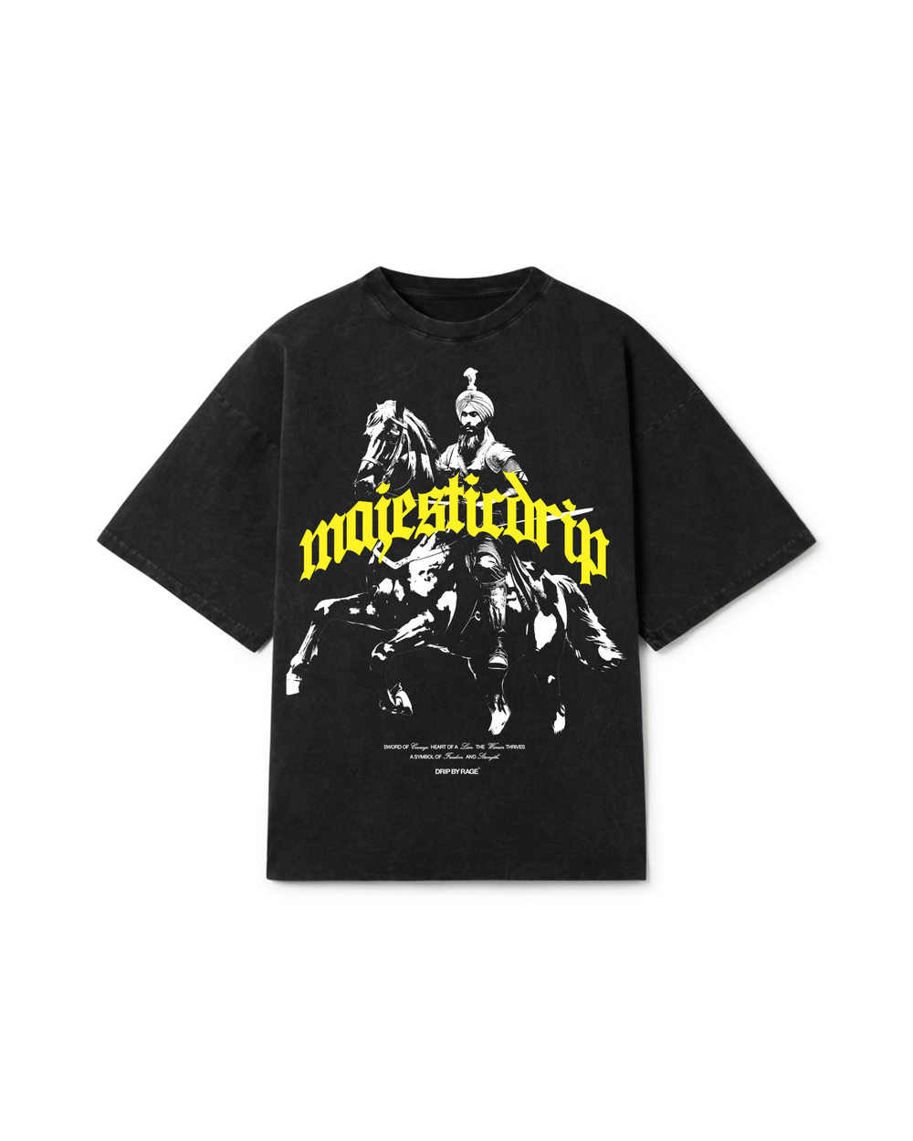 MAJESTIC DRIP OVERSIZED FADED T-SHIRT - Drip by Rage