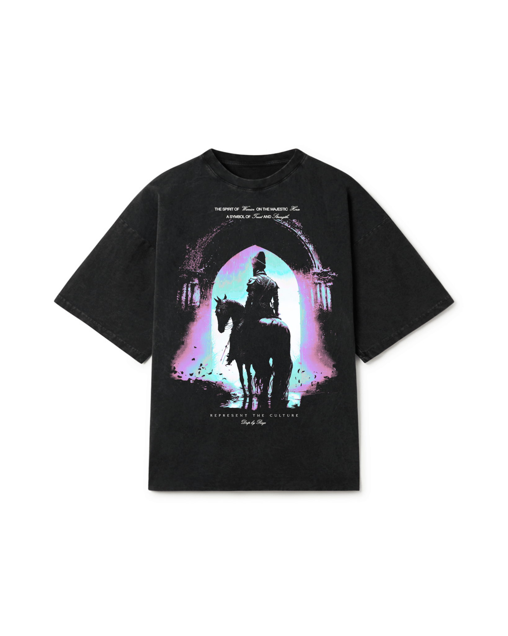 MAJESTIC KING OVERSIZED FADED T-SHIRT - Drip by Rage