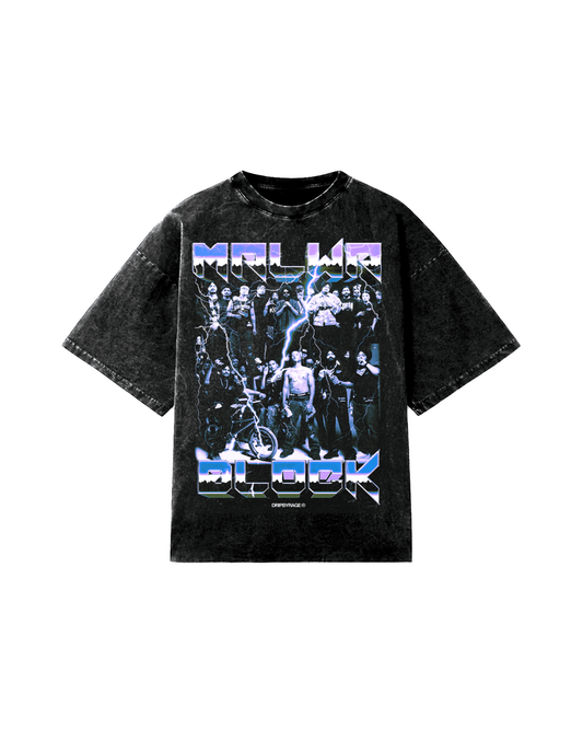 MALWA BLOCK OVERSIZED DESTROYED T-SHIRT - Drip by Rage
