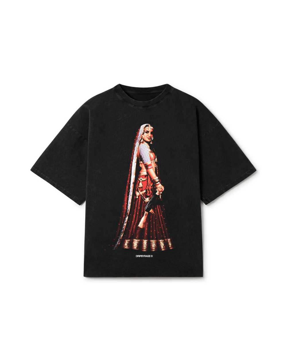 MASHOOK 47 OVERSIZED FADED T-SHIRT - Drip by Rage