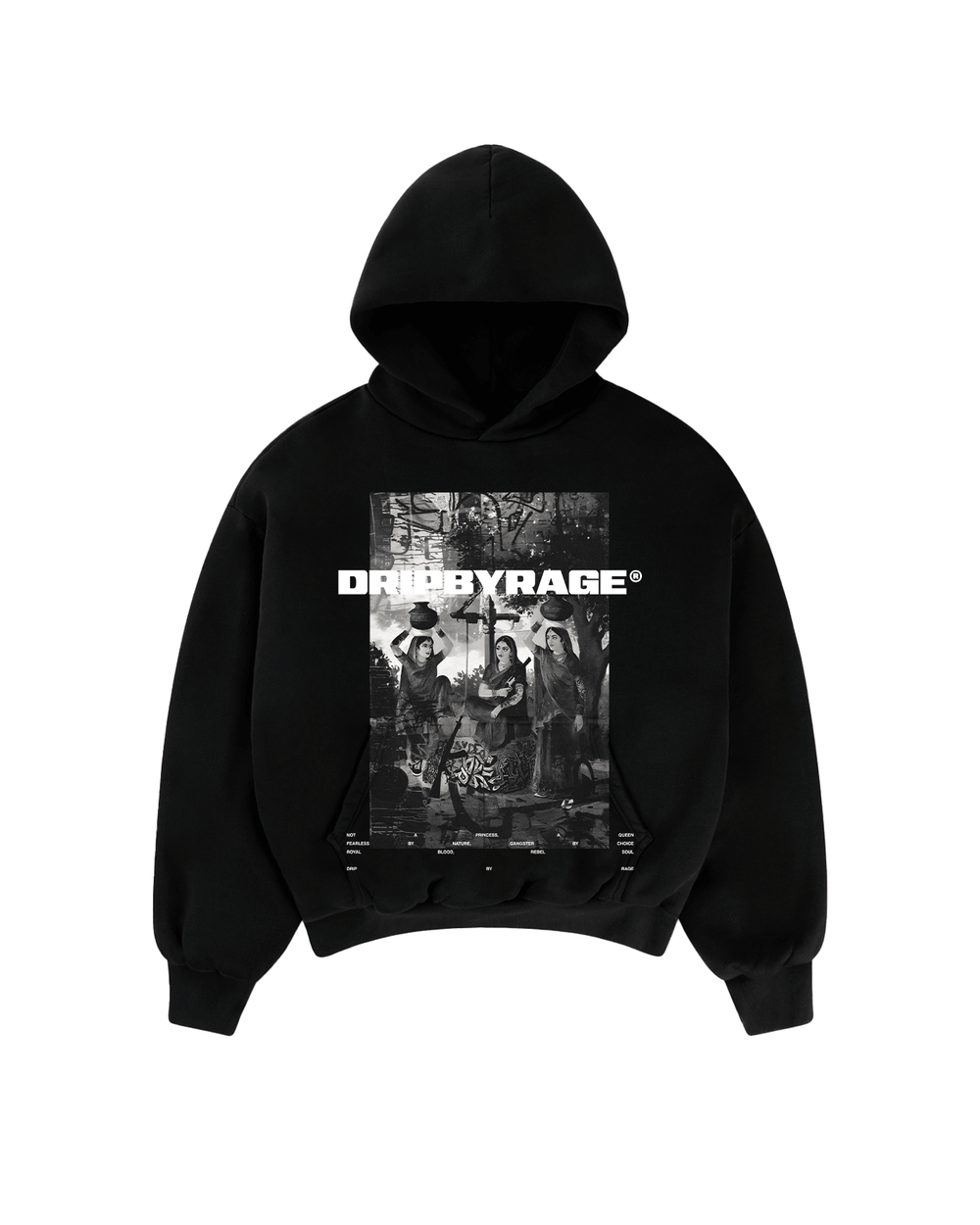 MATKA QUEEN SUN FADED BOXY HOODIE - Drip by Rage