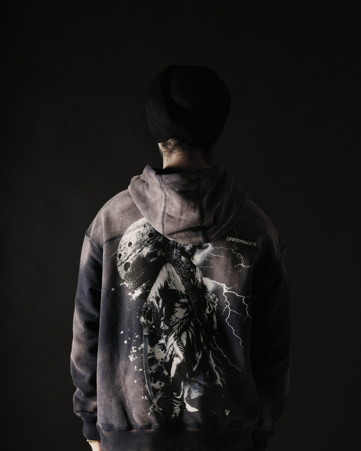MOONLIGHT OVERSIZED PREMIUM FADED HOODIE BLUE - Drip by Rage