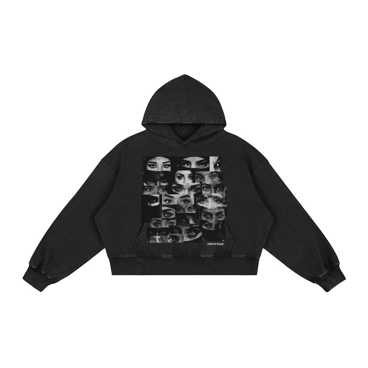 NAZAR BIG PRINT BOXY FADED HOODIE - Drip by Rage