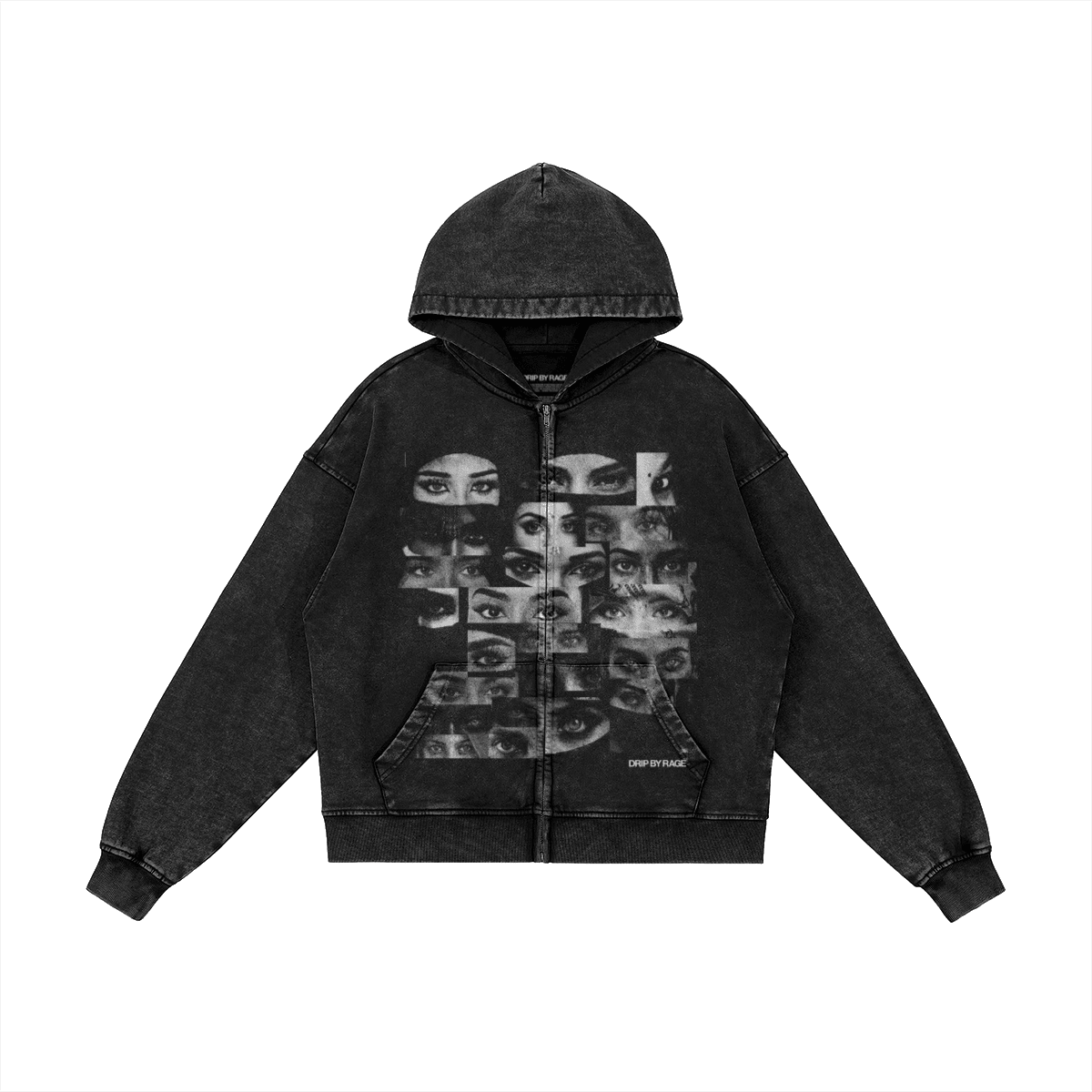 NAZAR FADED ZIP-UP HOODIE - Drip by Rage
