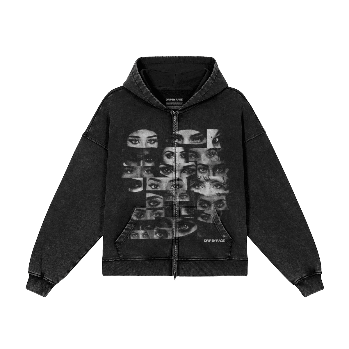 NAZAR FADED ZIP-UP HOODIE - Drip by Rage