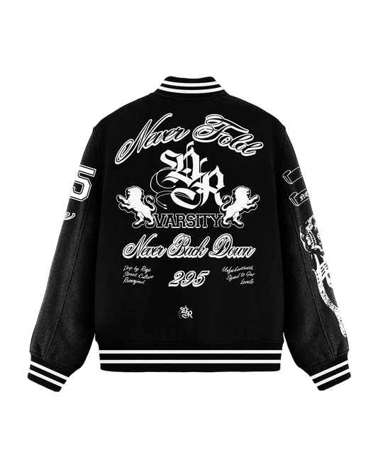 NEVER FOLD ULTIMATUM VARSITY BOMBER JACKET - Drip by Rage