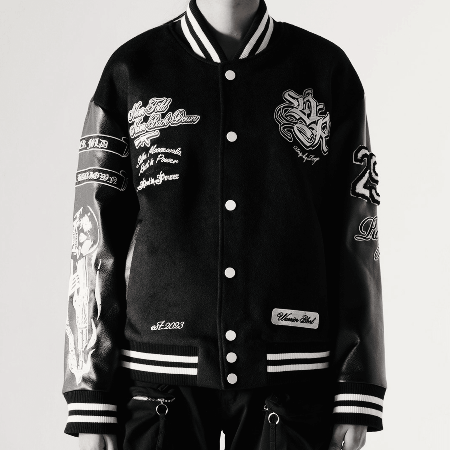 NEVER FOLD ULTIMATUM VARSITY BOMBER JACKET - Drip by Rage