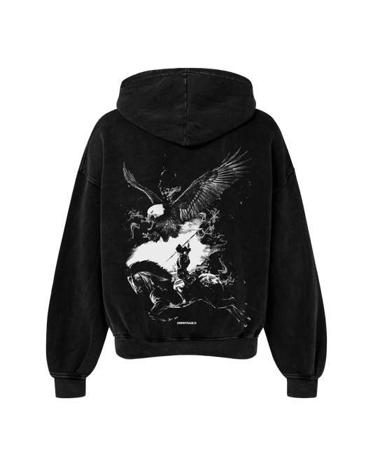 NO FEAR DARK EDITION OVERSIZED FADED HOODIE BLACK - Drip by Rage