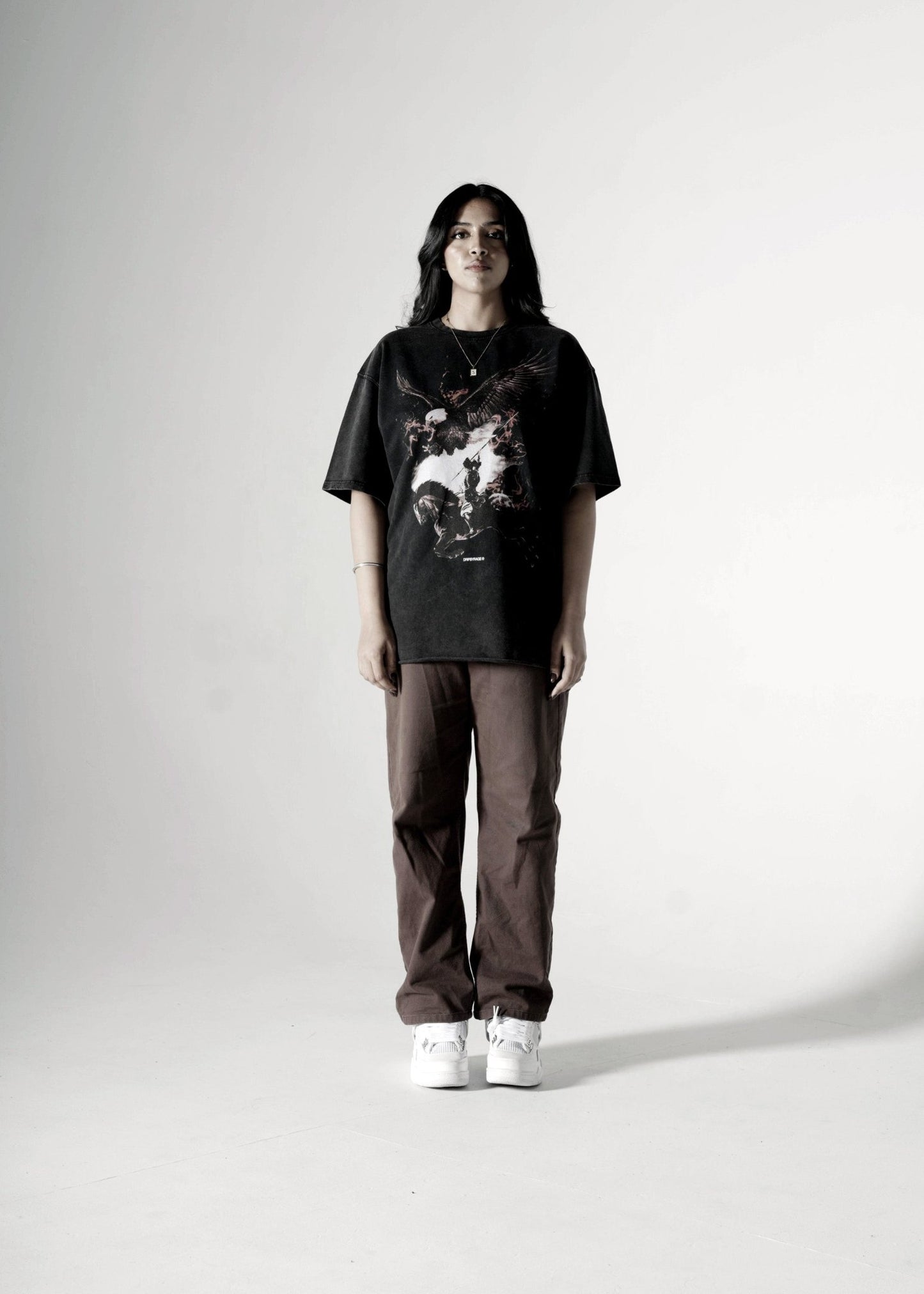 NO FEAR RED EDITION OVERSIZED FADED T-SHIRT BLACK - Drip by Rage